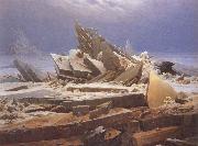 Caspar David Friedrich Te Sea of Ice painting